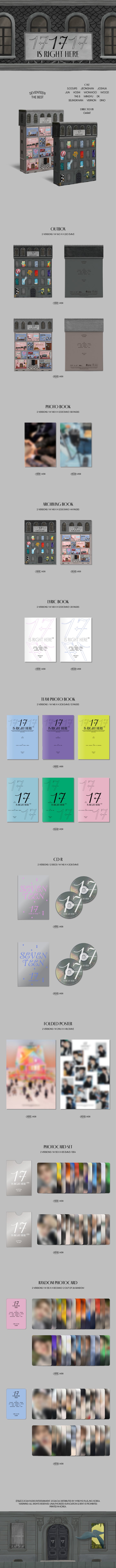 1 CD
1 Photo Book (88 pages)
1 Archiving Book (44 pages)
1 Lyric Book (28 pages)
1 Team Photo Book (12 pages)
1 Folded Pos...